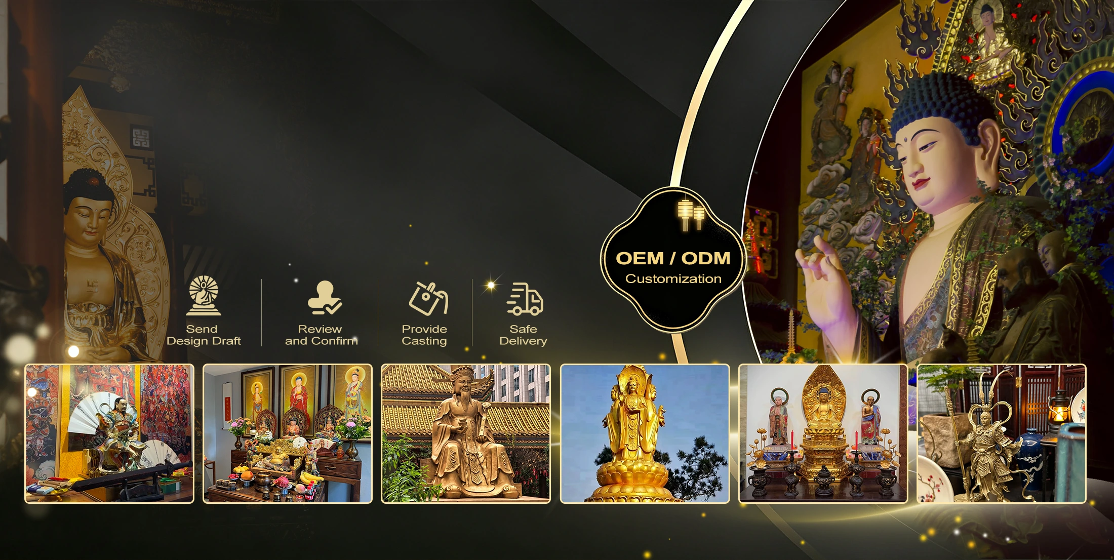 Kina High-End Deity Statyer Tillverkare