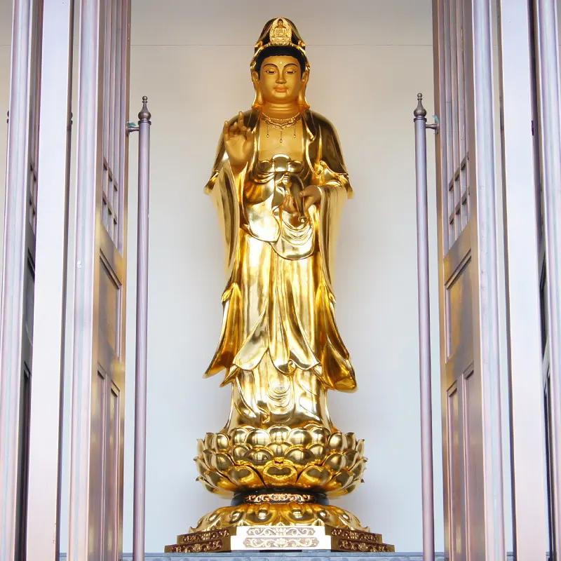 3-meters staty av Guanyin Bodhisattva för tillbedjan
