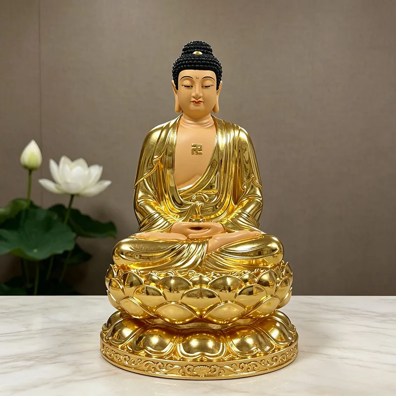3-vånings Lotus Sakyamuni Buddha Staty