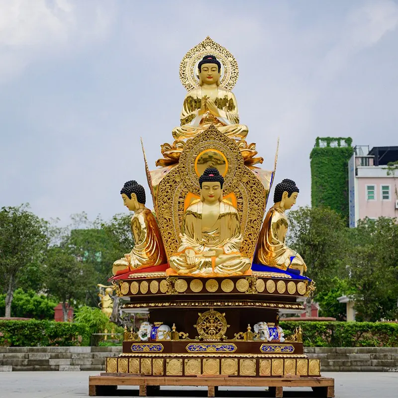 360CM ren koppar Prajnaparamita Buddha Avalokitesvara staty