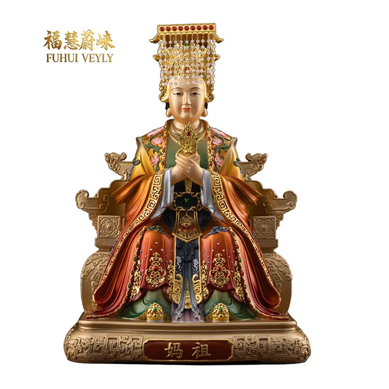 Brons Mazu-staty för tempel och hem
