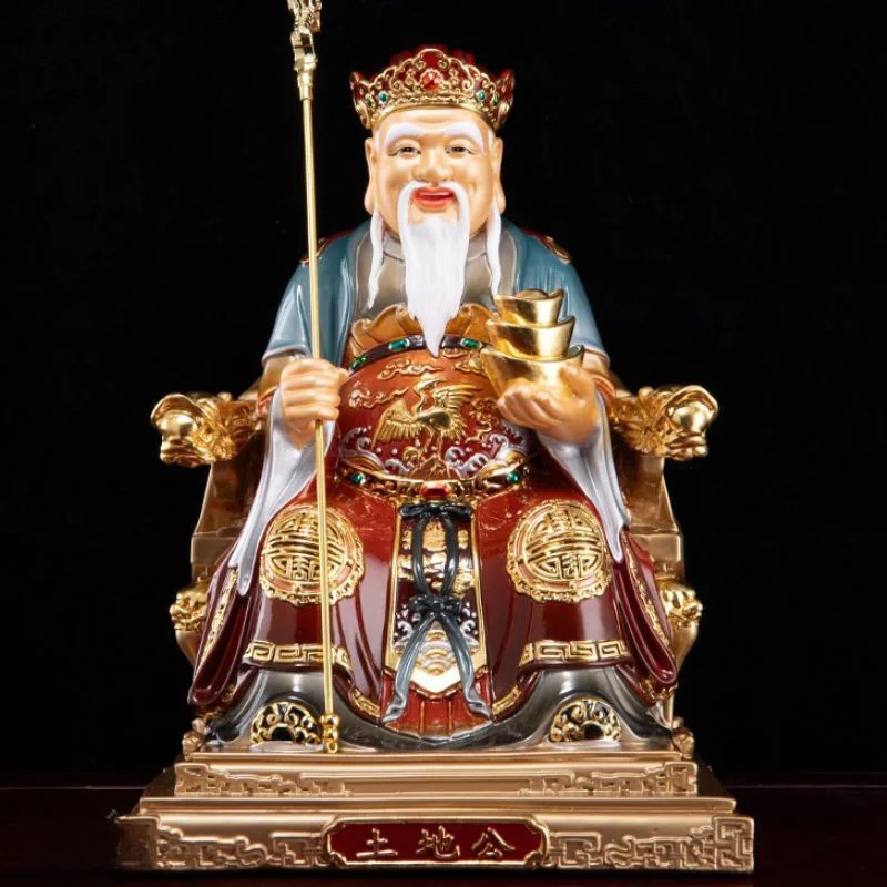 Raffinerad mässing Imperial Staff Fude Zhengshen Staty